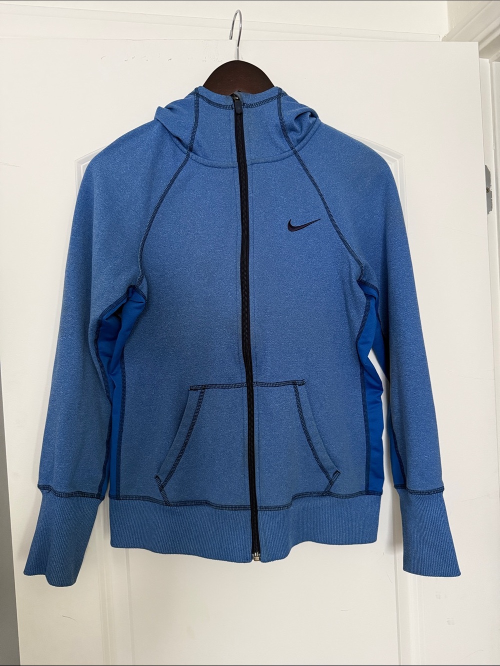 Nike Women's Blue Hooded Full‑Zip Utility Jacket